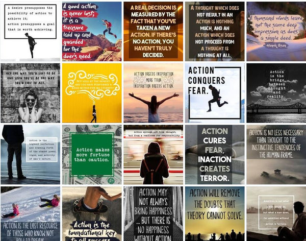 100 Taking Action Based Social Posters